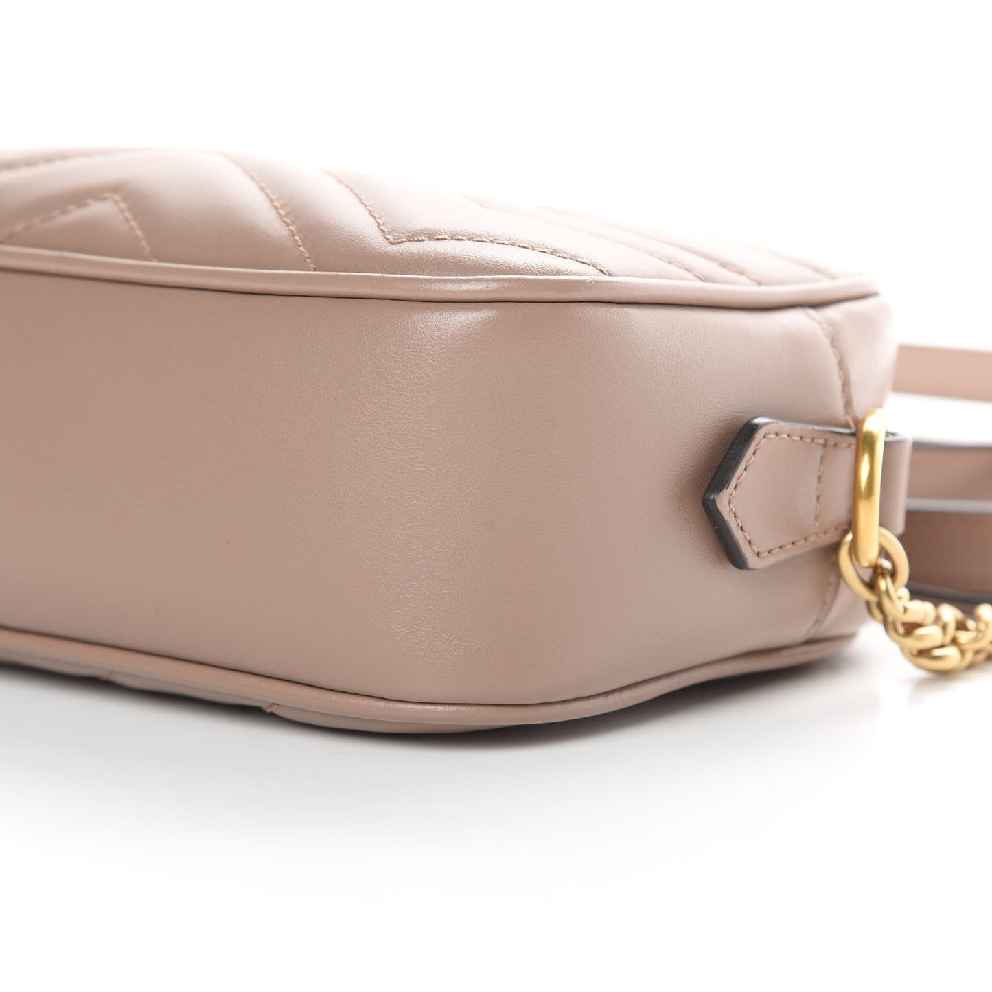 Calfskin Matelasse Mini GG Marmont Chain Shoulder Bag Porcelain Rose