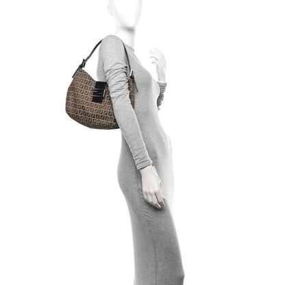 Fendi Zucchino Small Hobo Mogano Panna Testa 2 of 19