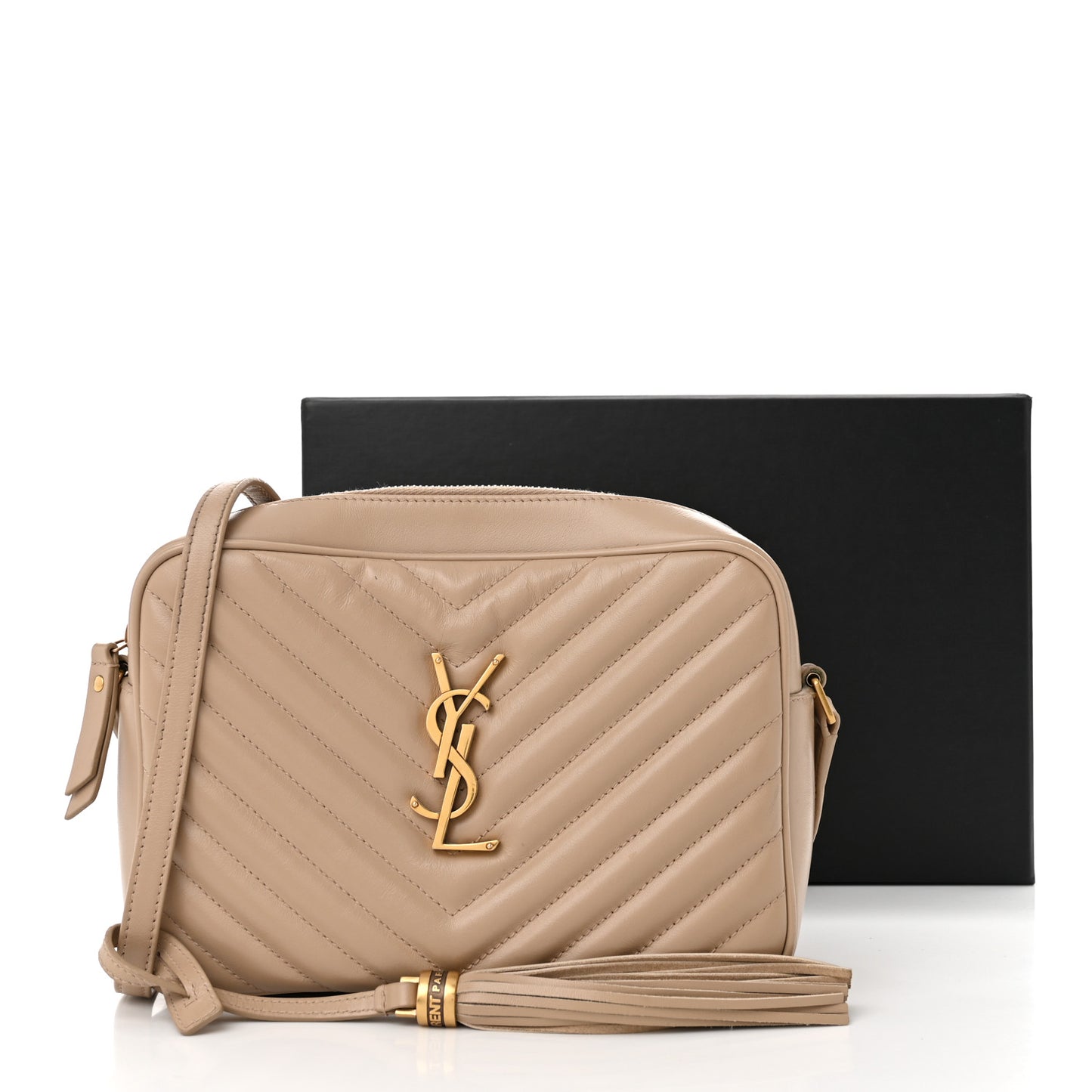 Calfskin Matelasse Monogram Lou Camera Bag Dark Beige