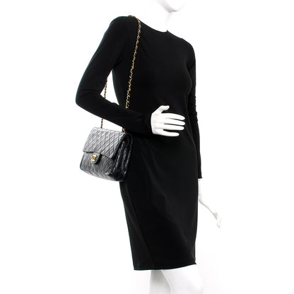 Chanel Lambskin Quilted Medium Double Flap Black 2 of 11