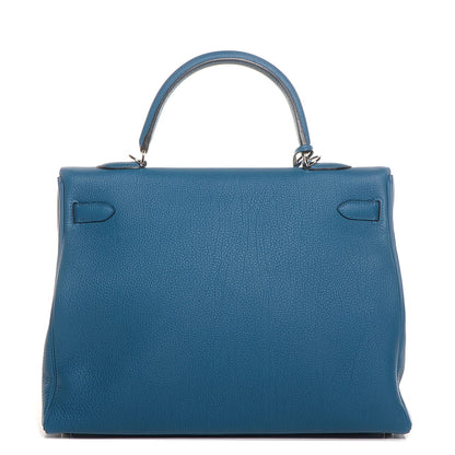 Hermes Togo Kelly Retourne 35 Bleu de Galice 4 of 24
