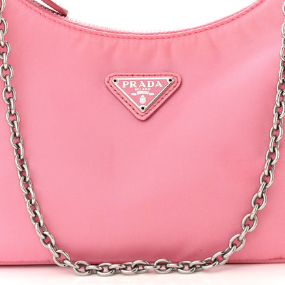 Prada Nylon Re-Edition 2005 Shoulder Bag Begonia 9 of 12
