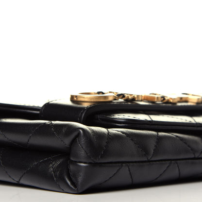 Chanel Calfskin Quilted Enchained Clutch Black 8 of 10