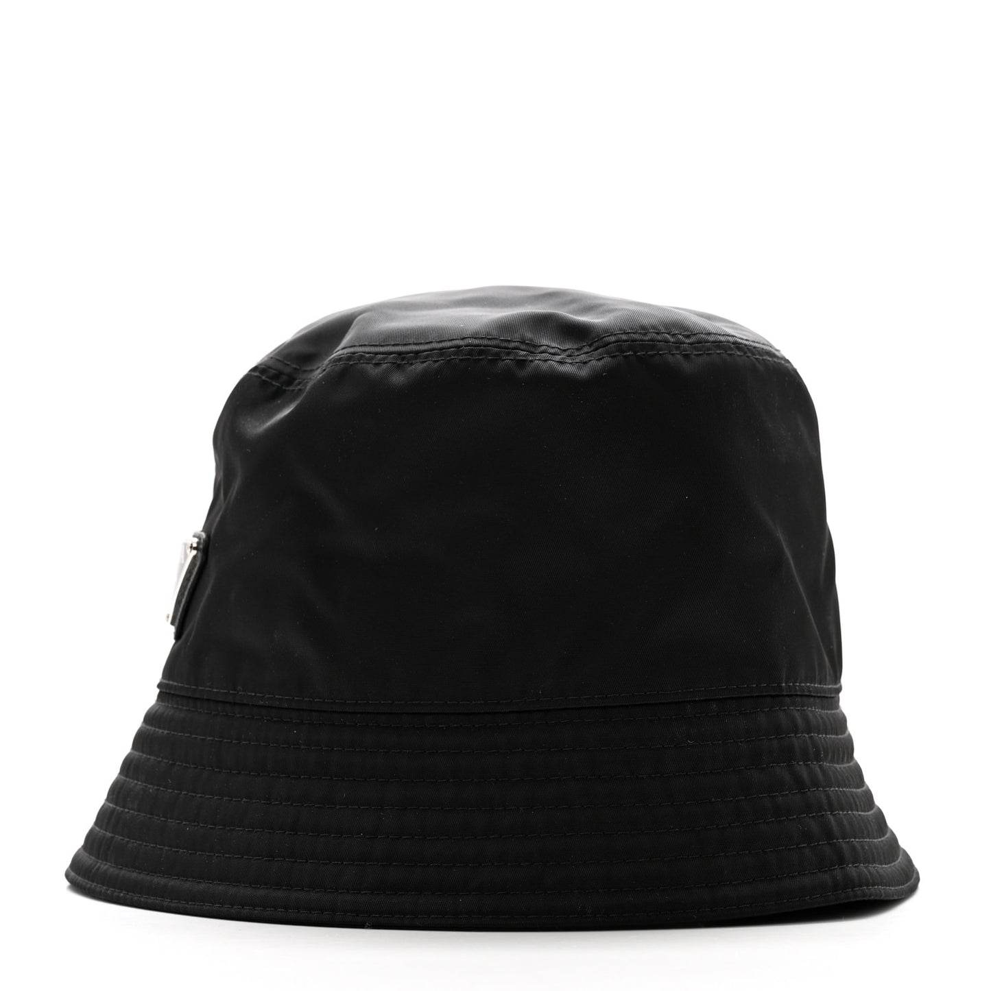 Re-Nylon Metal Triangle Logo Womens Bucket Hat S Black