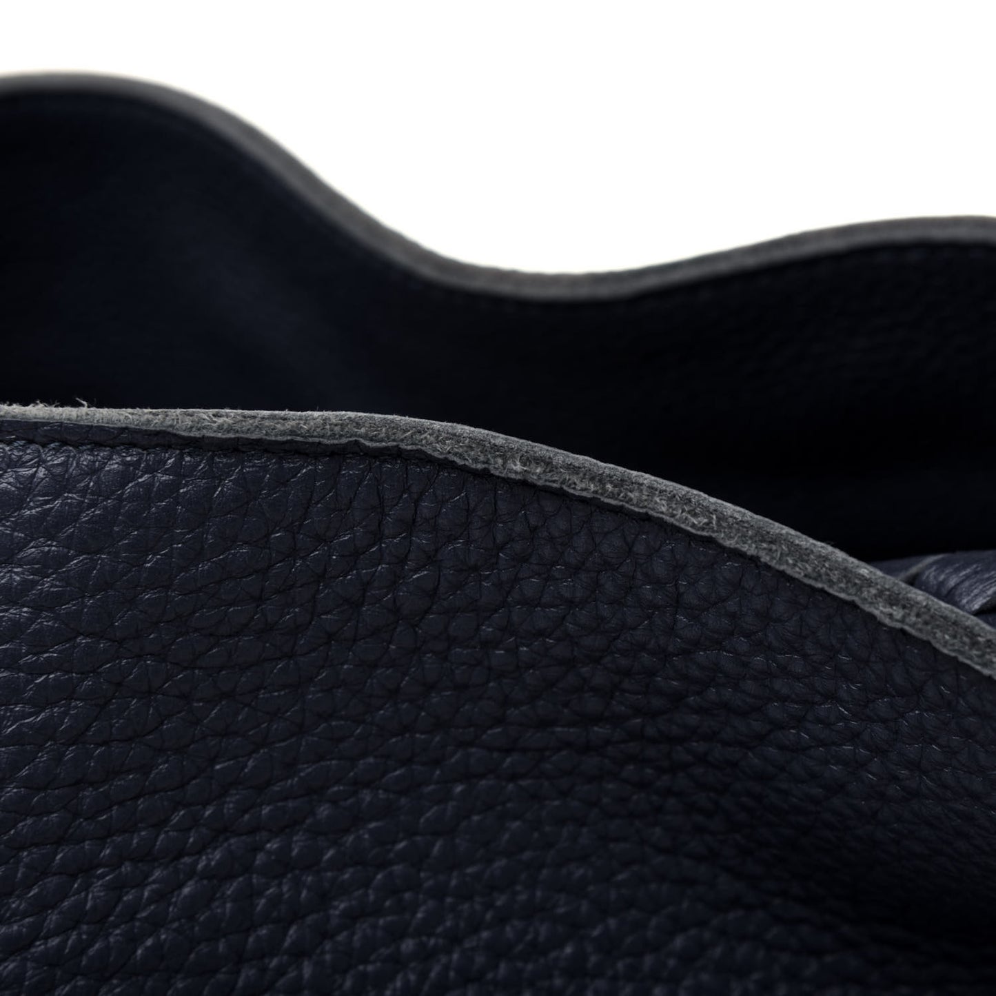 Washed Cervo Deerskin Large Hobo Denim