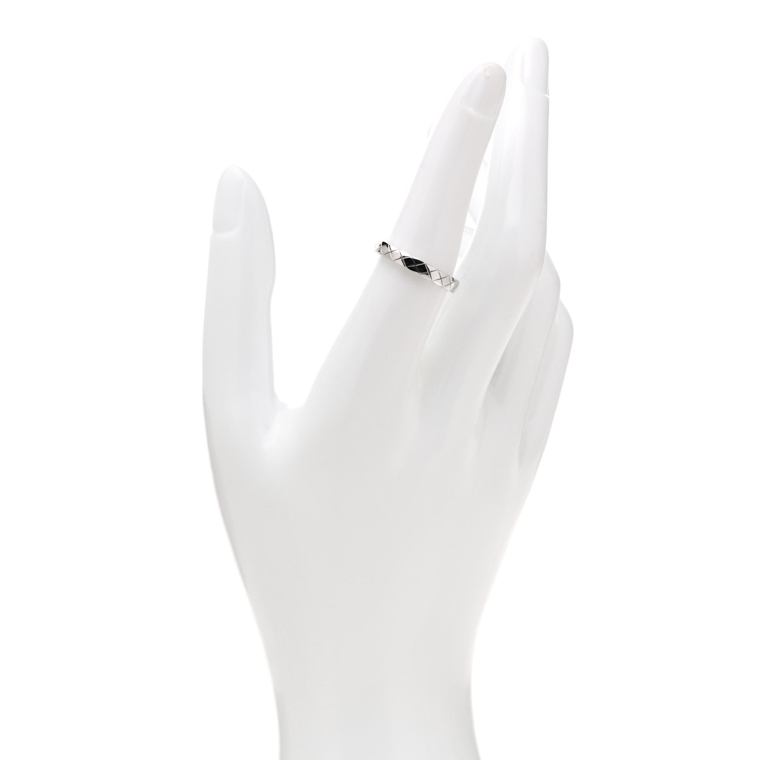 Chanel 18K White Gold Mini Coco Crush Ring 55 7.25 2 of 6