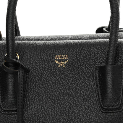 MCM Grained Calfskin Medium Milla Tote Black 9 of 11