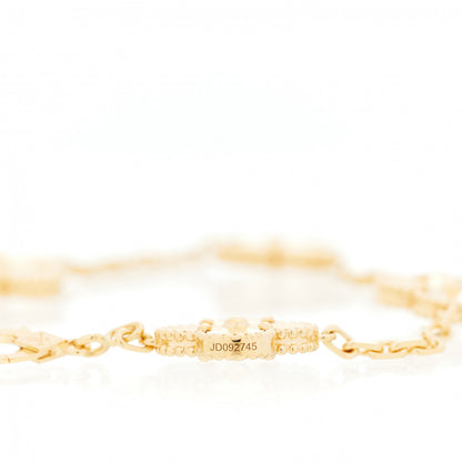 Van Cleef & Arpels 18K Yellow Gold 5 Motifs Guilloche Vintage Alhambra Bracelet 4 of 6