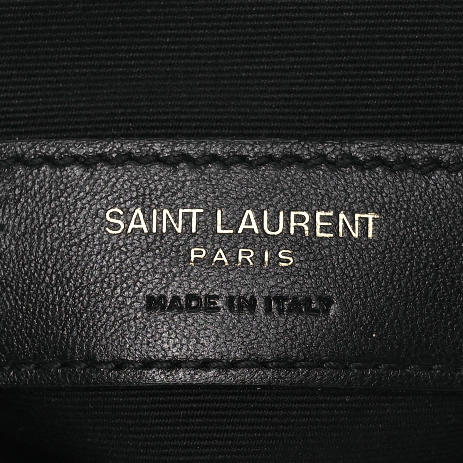 Saint Laurent Grain De Poudre Chevron Monogram Bill Pouch Black 9 of 14