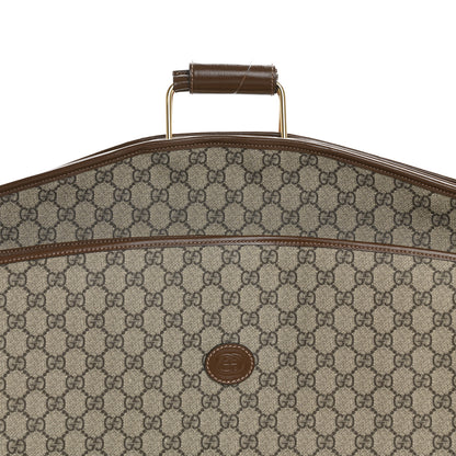 Gucci GG Supreme Monogram Azalea Calfskin Retro Interlocking G Hanger Garment Bag Beige Ebony Brown Sugar 7 of 9
