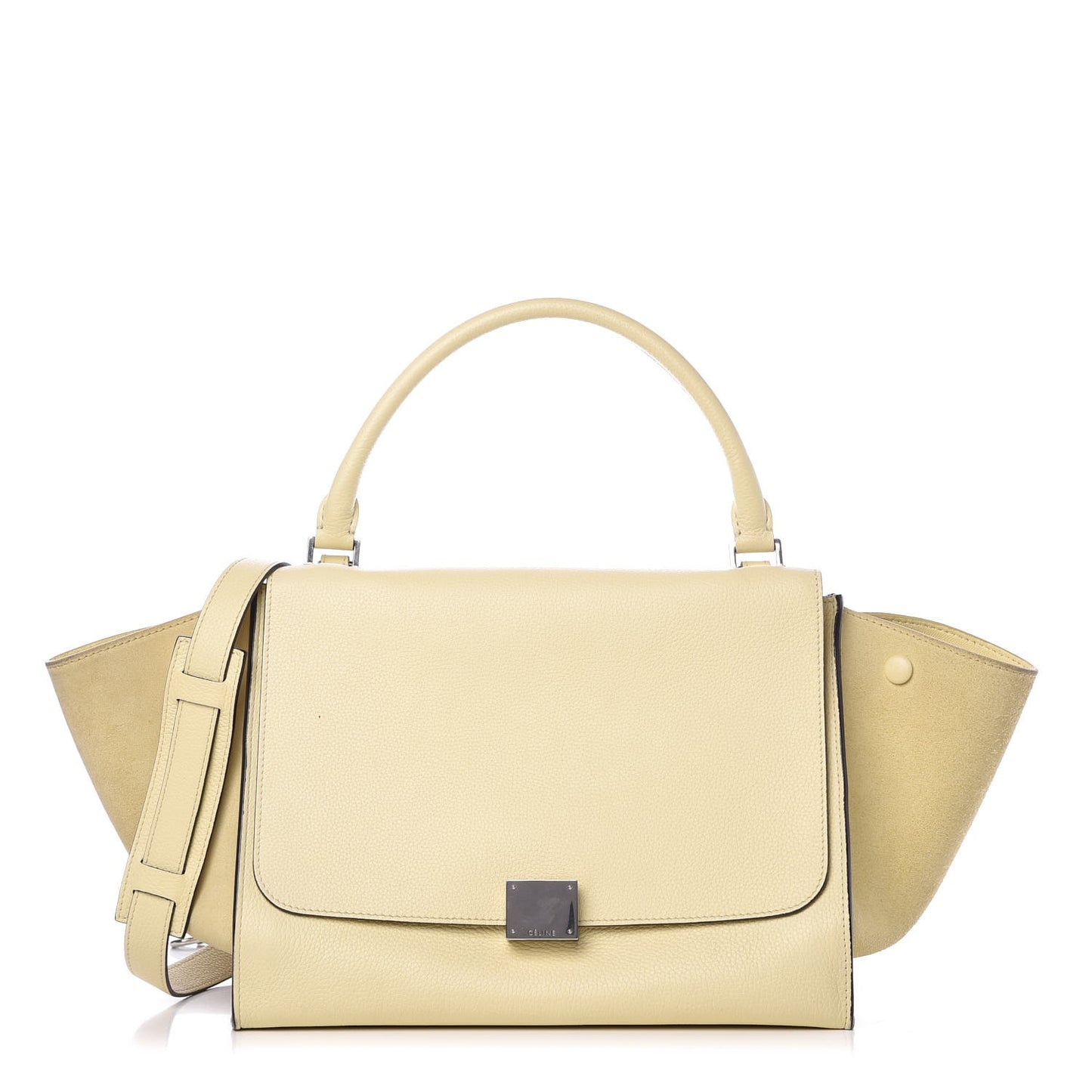 Drummed Calfskin Suede Medium Trapeze Butter
