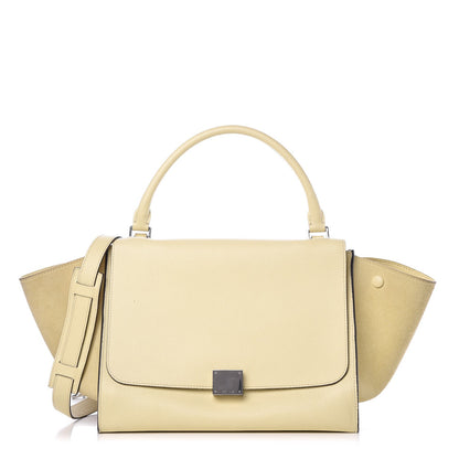 Celine Drummed Calfskin Suede Medium Trapeze Butter 8 of 24
