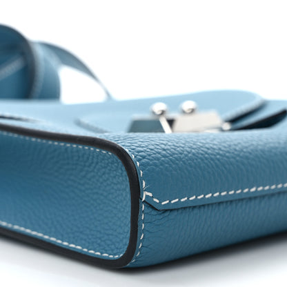 Hermes Togo Sac A Depeches 21 Messenger Bag New Blue Jean 8 of 11