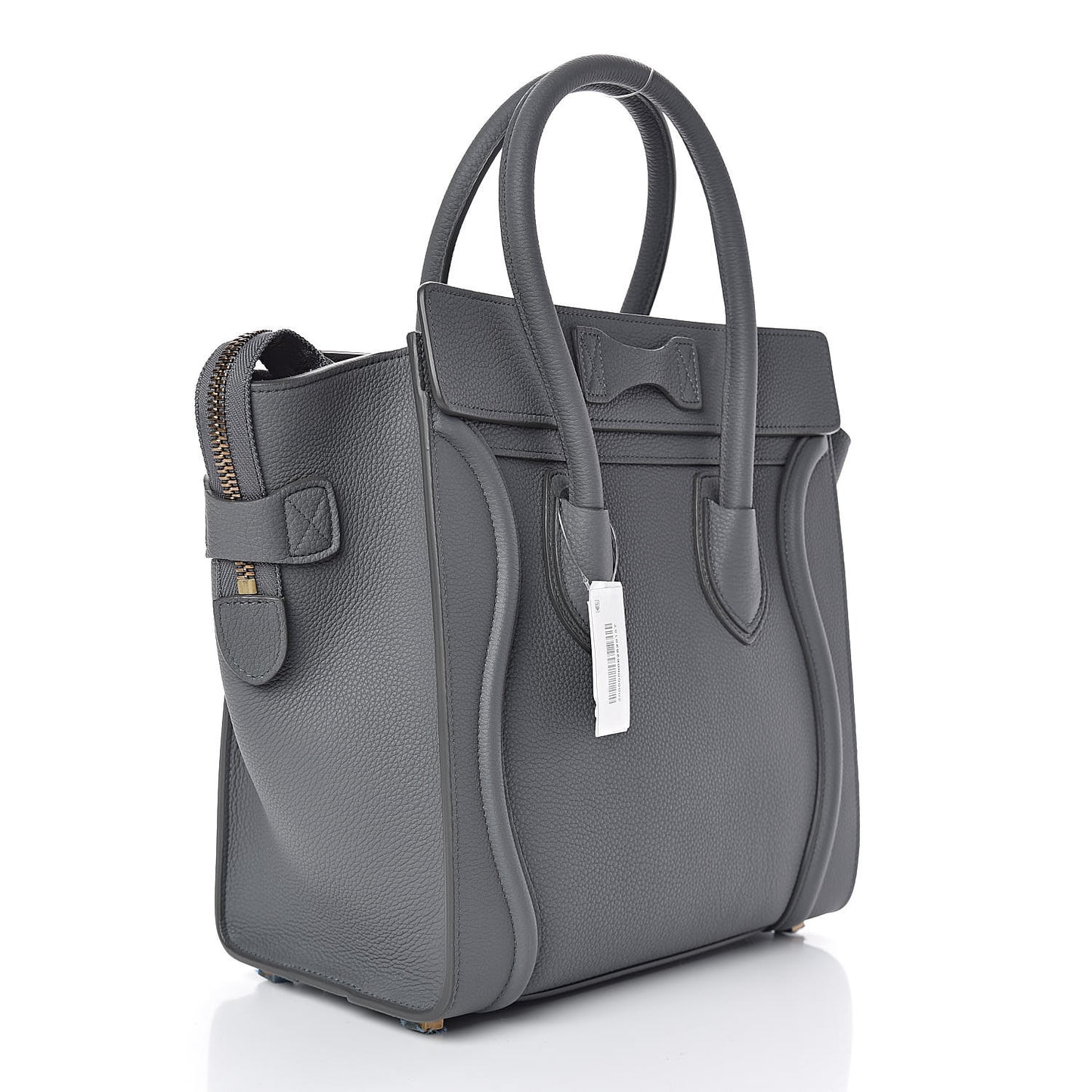 Baby Drummed Calfskin Micro Luggage Kohl