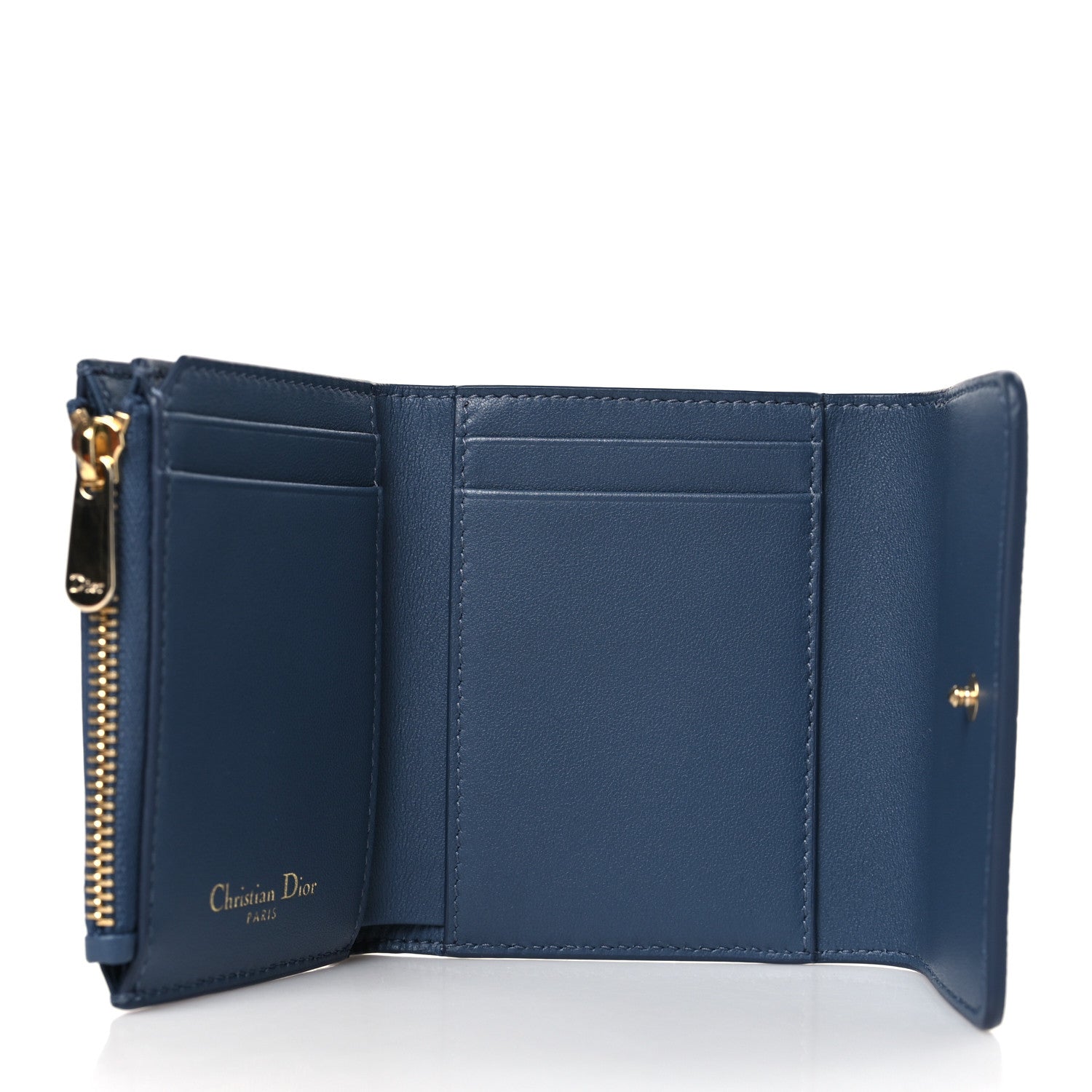 Christian Dior Calfskin 30 Montaigne Wallet Blue 5 of 6