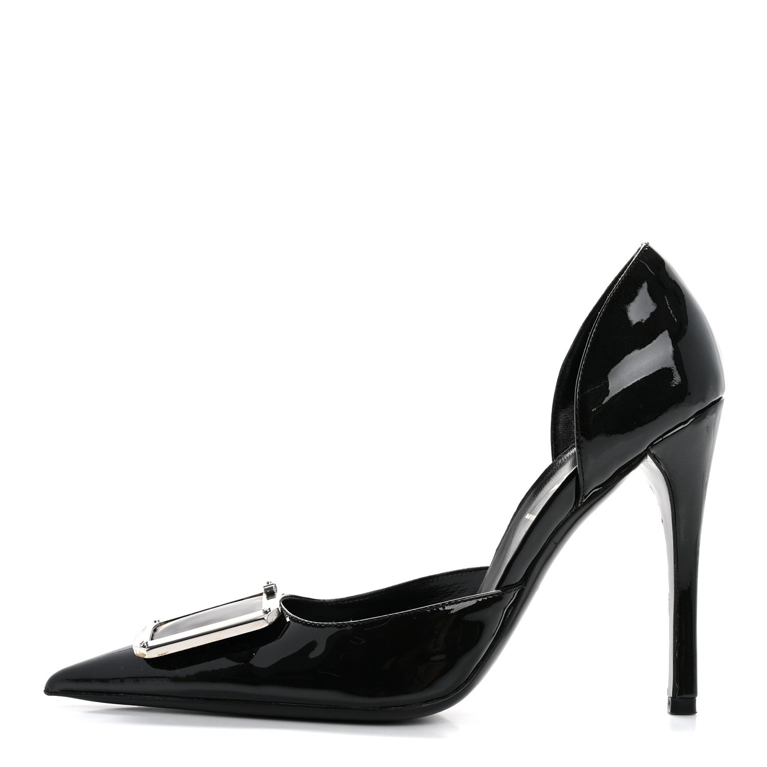 Prada Vernice Metal Pumps 37 Black 1 of 12