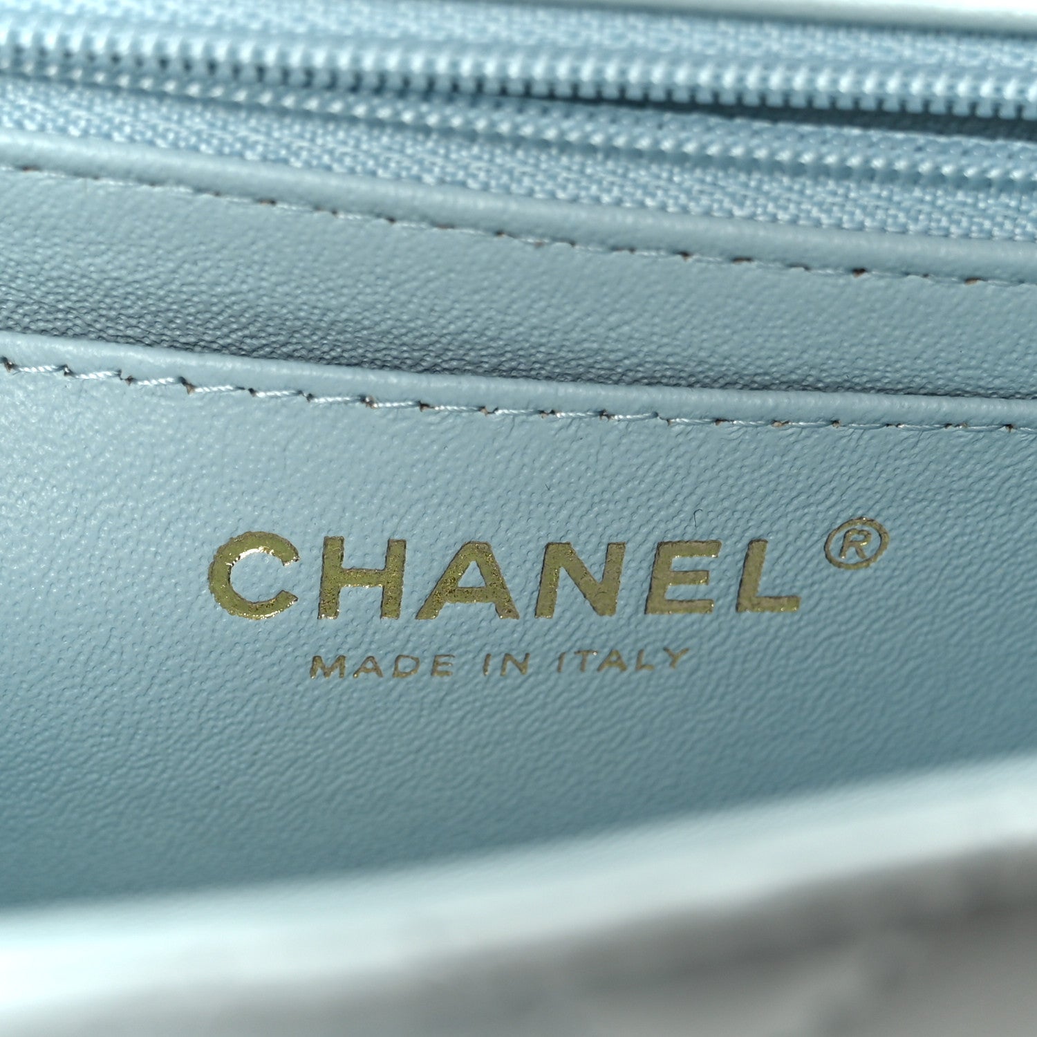 Chanel Lambskin Quilted Mini Top Handle Rectangular Flap Light Blue 6 of 12