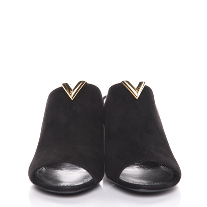 Louis Vuitton Suede Bahiana Mules 35 Black 2 of 8
