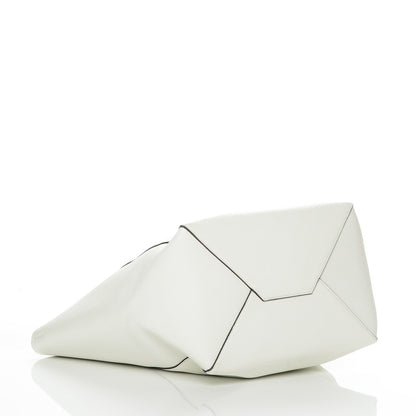 Celine Grained Calfskin Medium Horizontal Cabas Phantom White 4 of 7