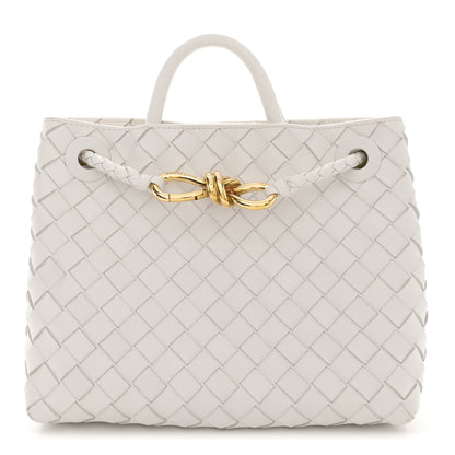 Bottega Veneta Nappa Intrecciato Small Andiamo Shoulder Bag White 1 of 12