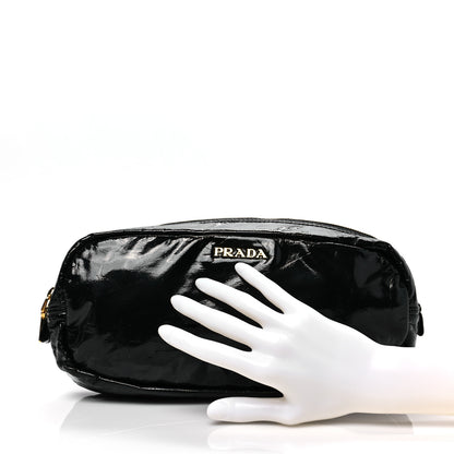 Prada Vernice Cosmetic Pouch Black 2 of 7