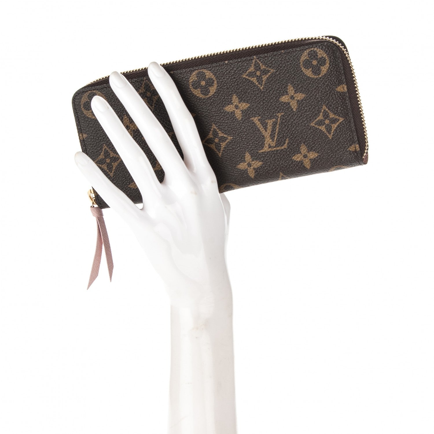Louis Vuitton Monogram Clemence Wallet Rose Ballerine 2 of 7