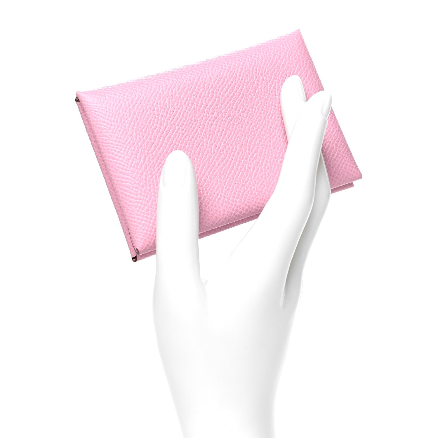 Hermes Epsom Calvi Duo Card Case Mauve Sylvestre 2 of 9