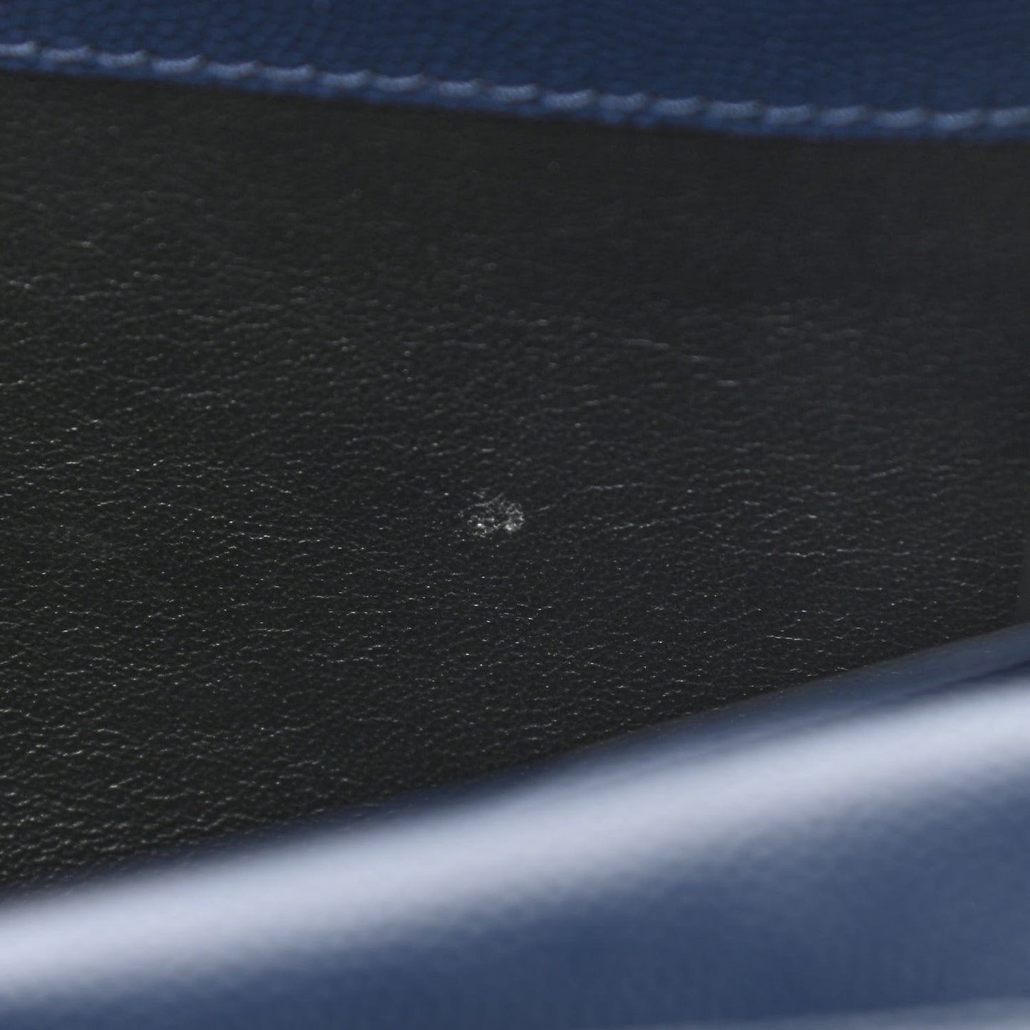 Grain De Poudre Matelasse Chevron Monogram Chain Wallet Deep Marine