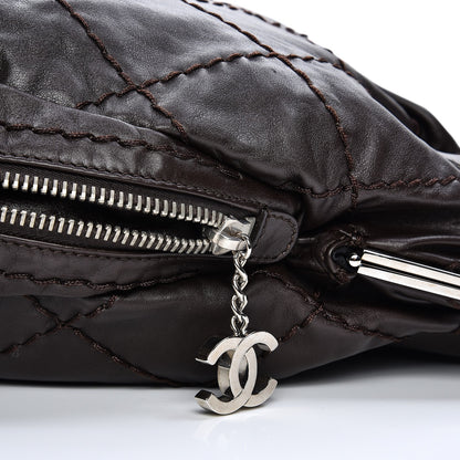 Chanel Calfskin Expandable Stitched Frame Bag Dark Brown 8 of 8