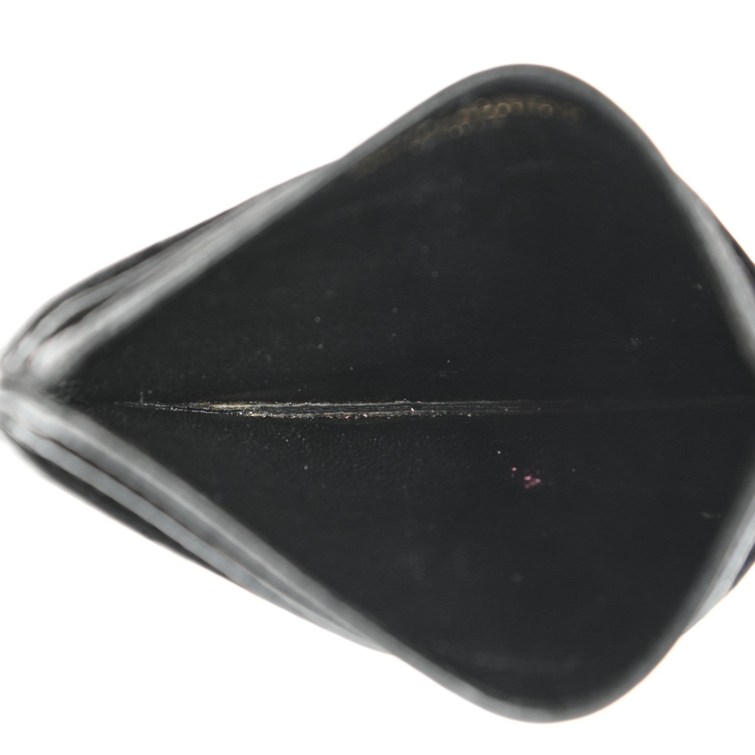 Saint Laurent Grain De Poudre Matelasse Chevron Monogram Credit Card Case Black 5 of 7