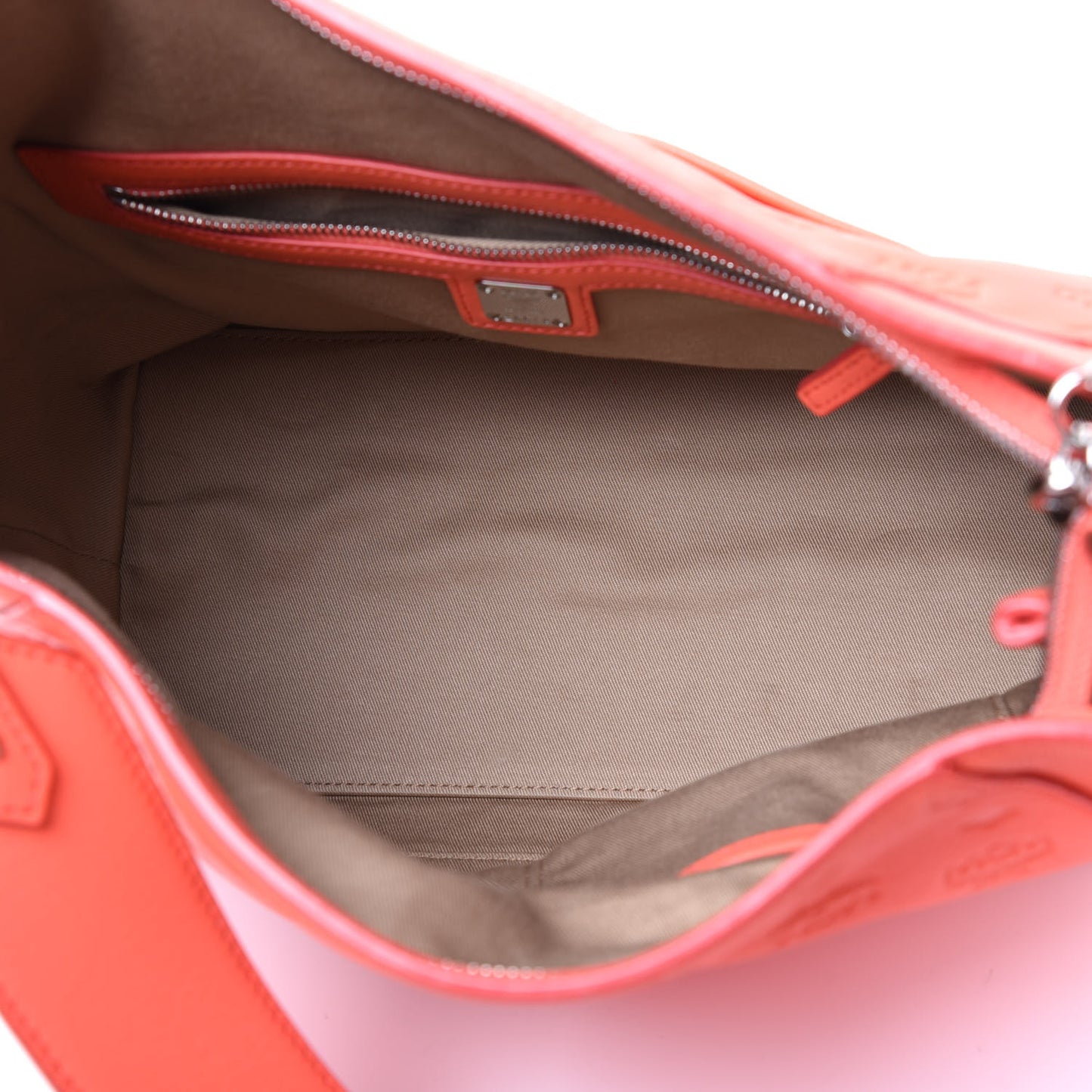 Calfskin Ottomar Monogram Medium Klara Hobo Hot Coral