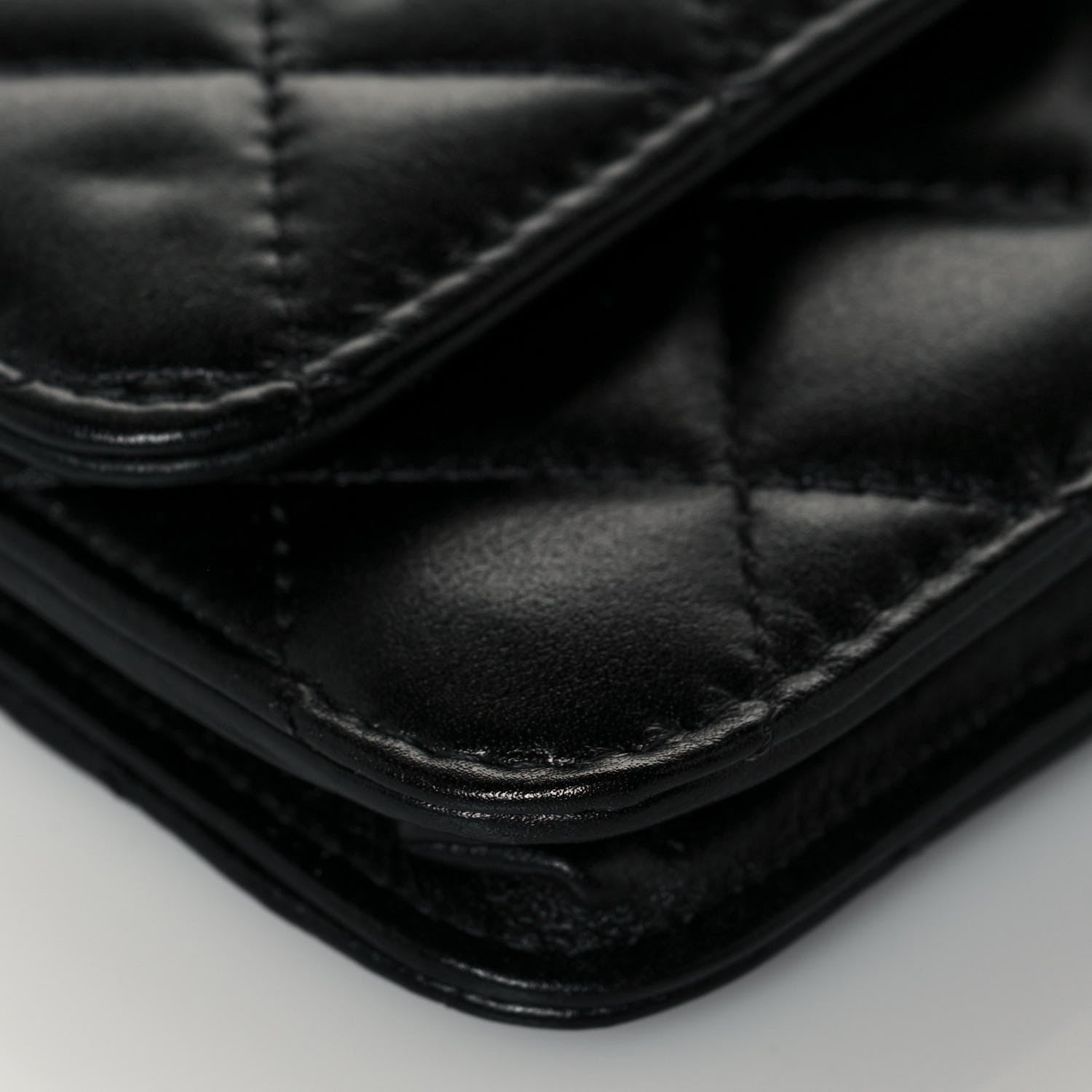 Chanel Calfskin Quilted Maxi Pearls Clutch With Chain Black 10 of 14