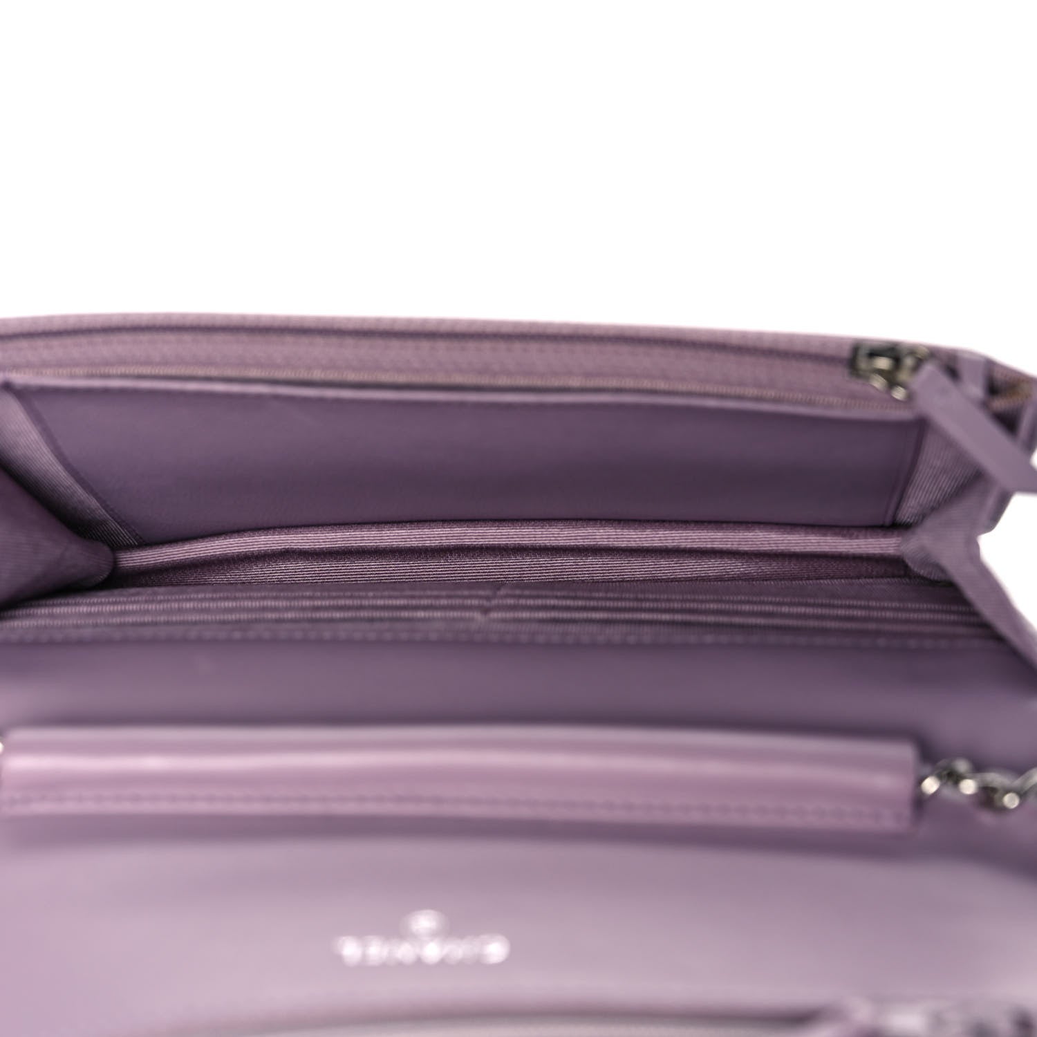 Chanel Lambskin Quilted Wallet On Chain WOC Light Purple 4 of 9