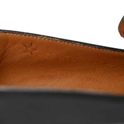 Gucci Calfskin Web Peyton Loafer Pumps 37.5 Black 8 of 8