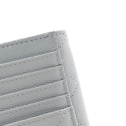 Chanel Caviar Quilted CC Zip Around Card Holder Grey 8 of 11