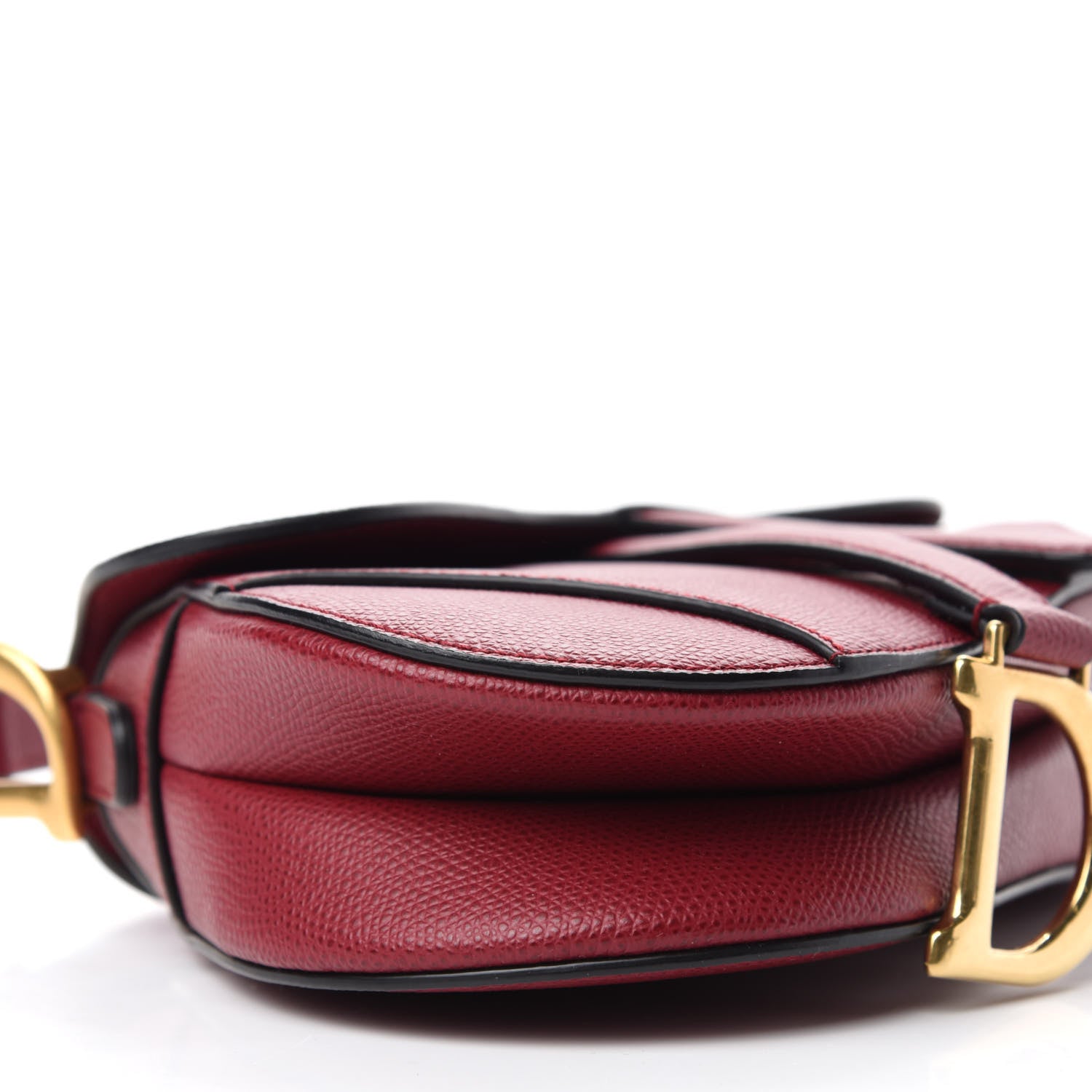 Christian Dior Grained Calfskin Mini Saddle Bag Red 6 of 10