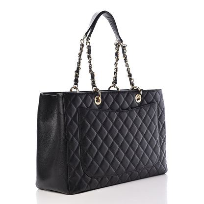 Chanel Caviar Quilted XL Grand Shopping Tote GST Black 3 of 11
