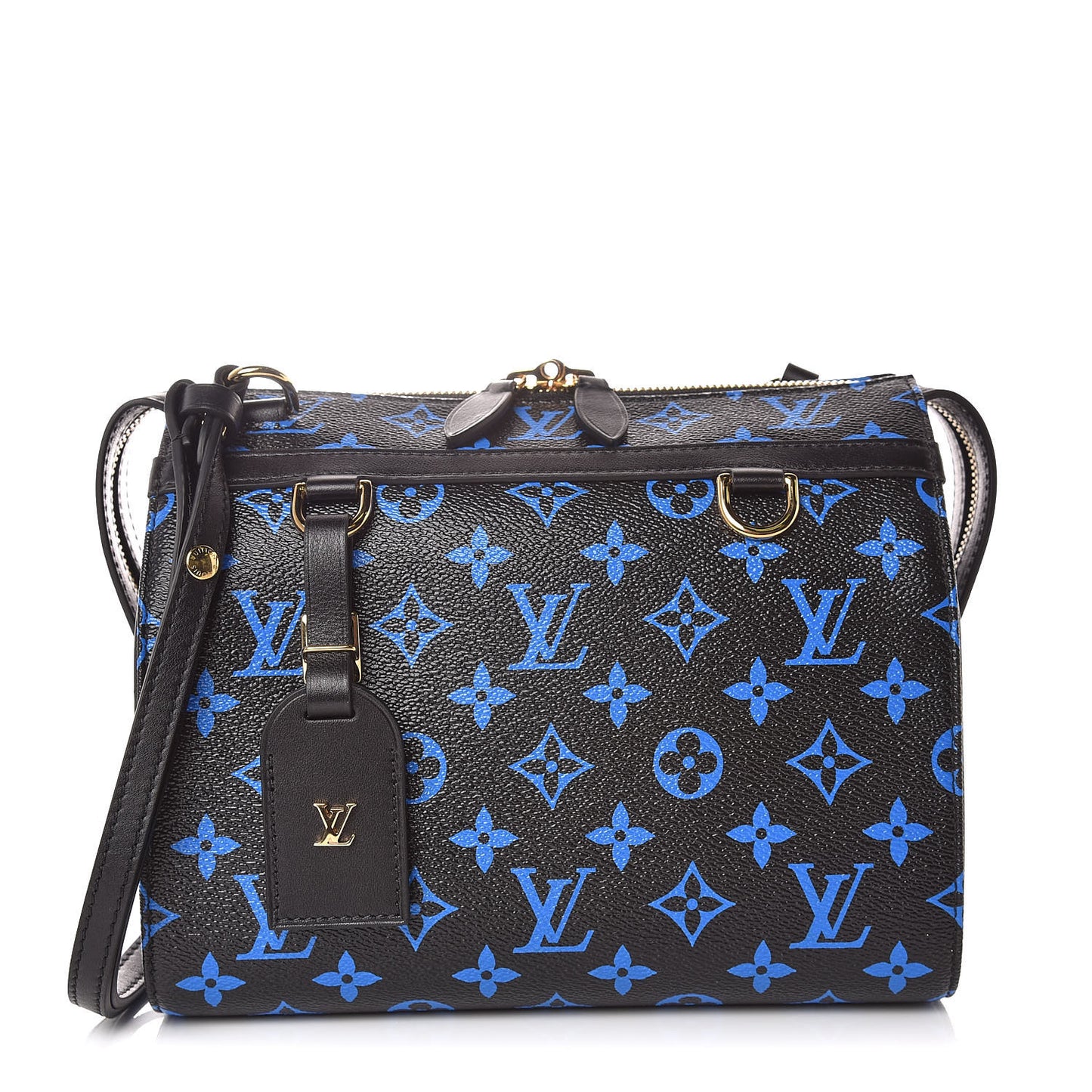Colored Monogram Speedy Amazon PM Blue Black