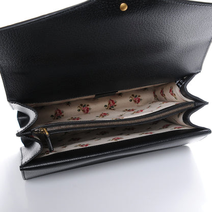 Gucci Calfskin Web Medium Dionysus Shoulder Bag Black 5 of 9