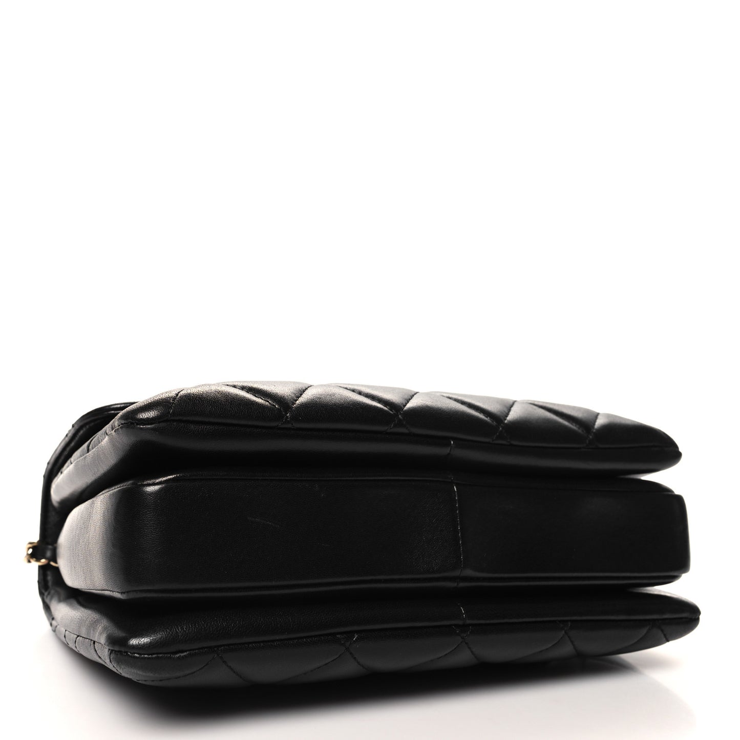 Lambskin Quilted Small Trendy CC Dual Handle Flap Bag Black