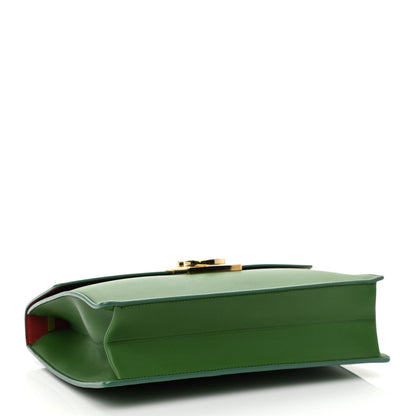Salvatore Ferragamo Calfskin Gancio Lock Satchel Green 3 of 8