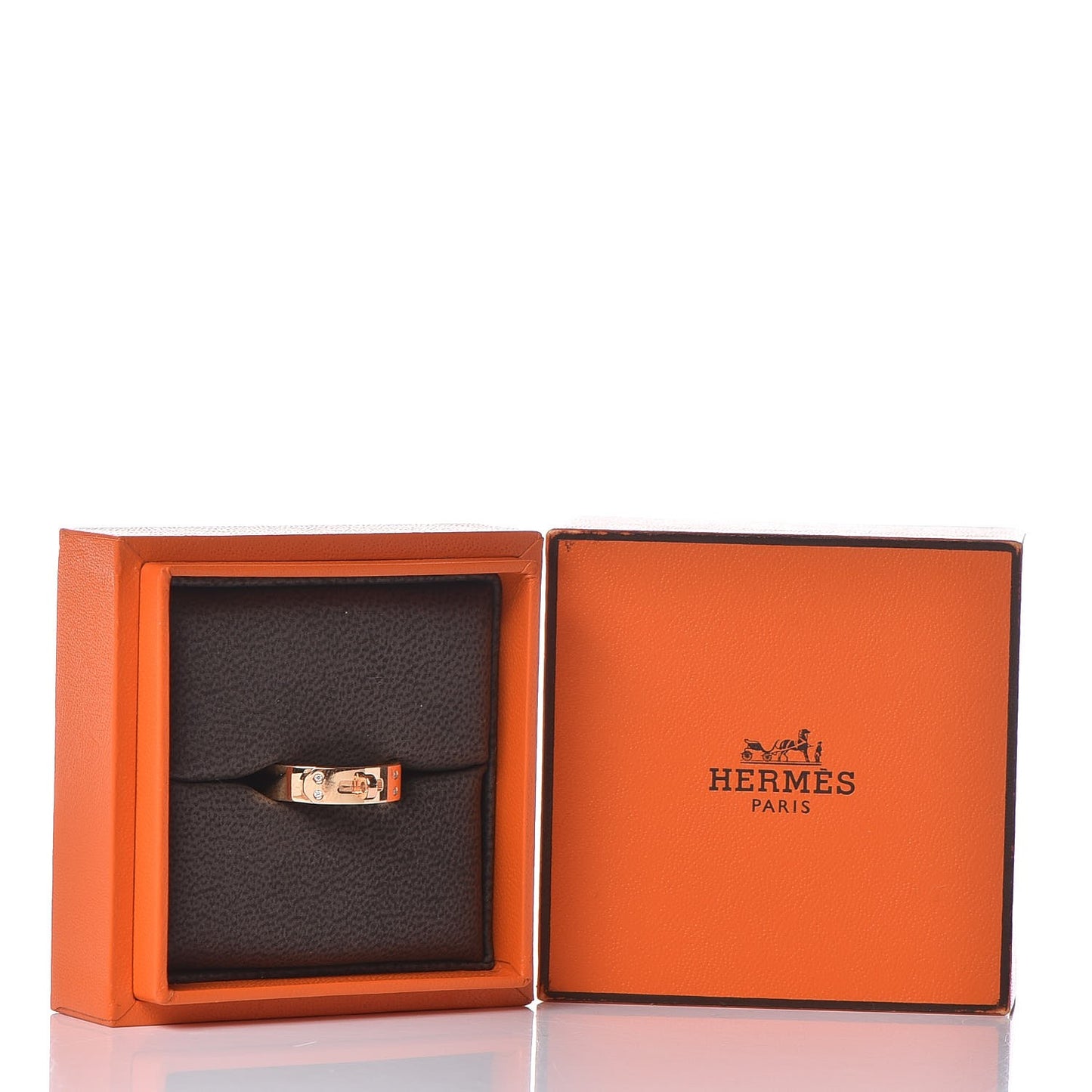 18K Rose Gold Diamond PM Kelly Ring 54 6.75