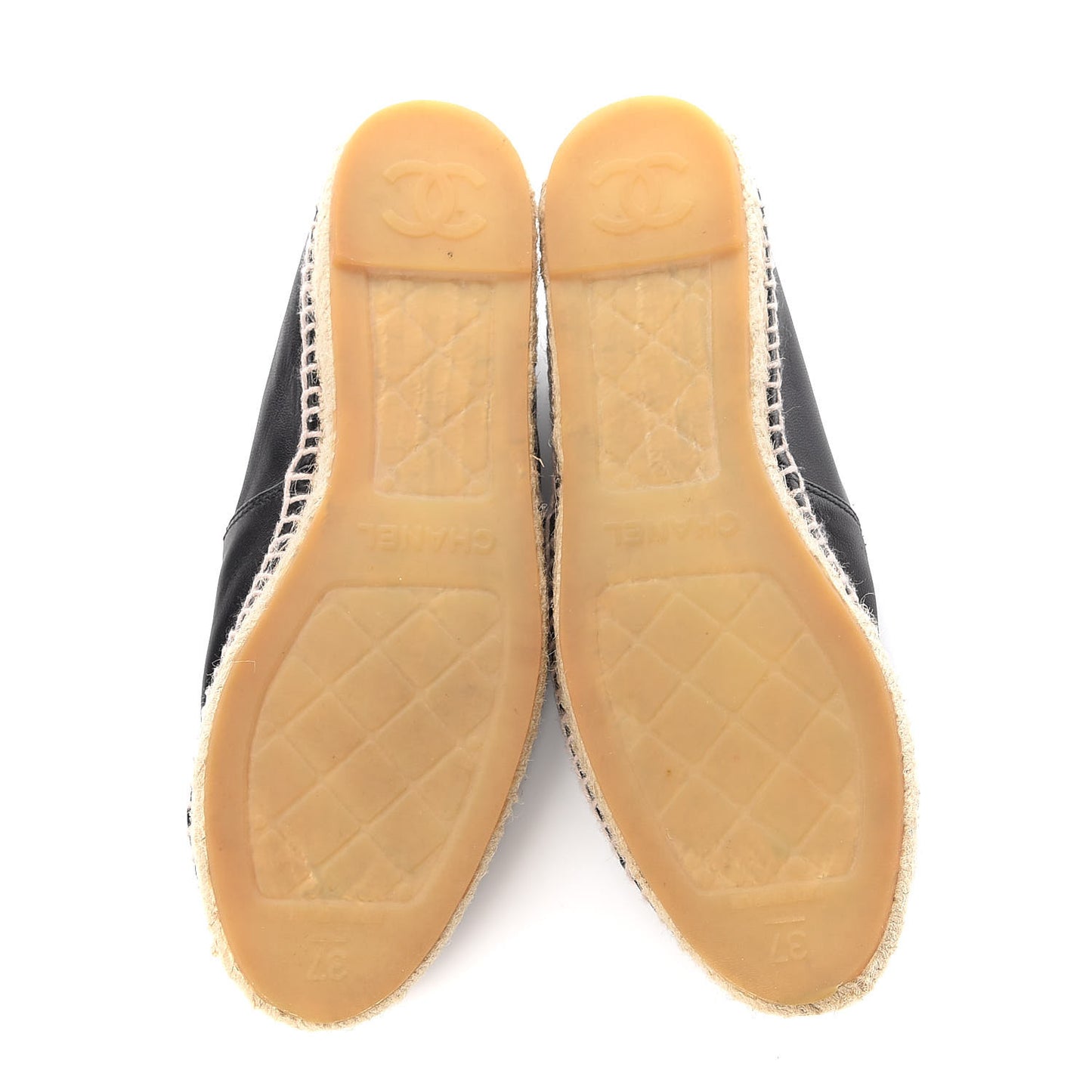 Lambskin CC Espadrilles 37 Black