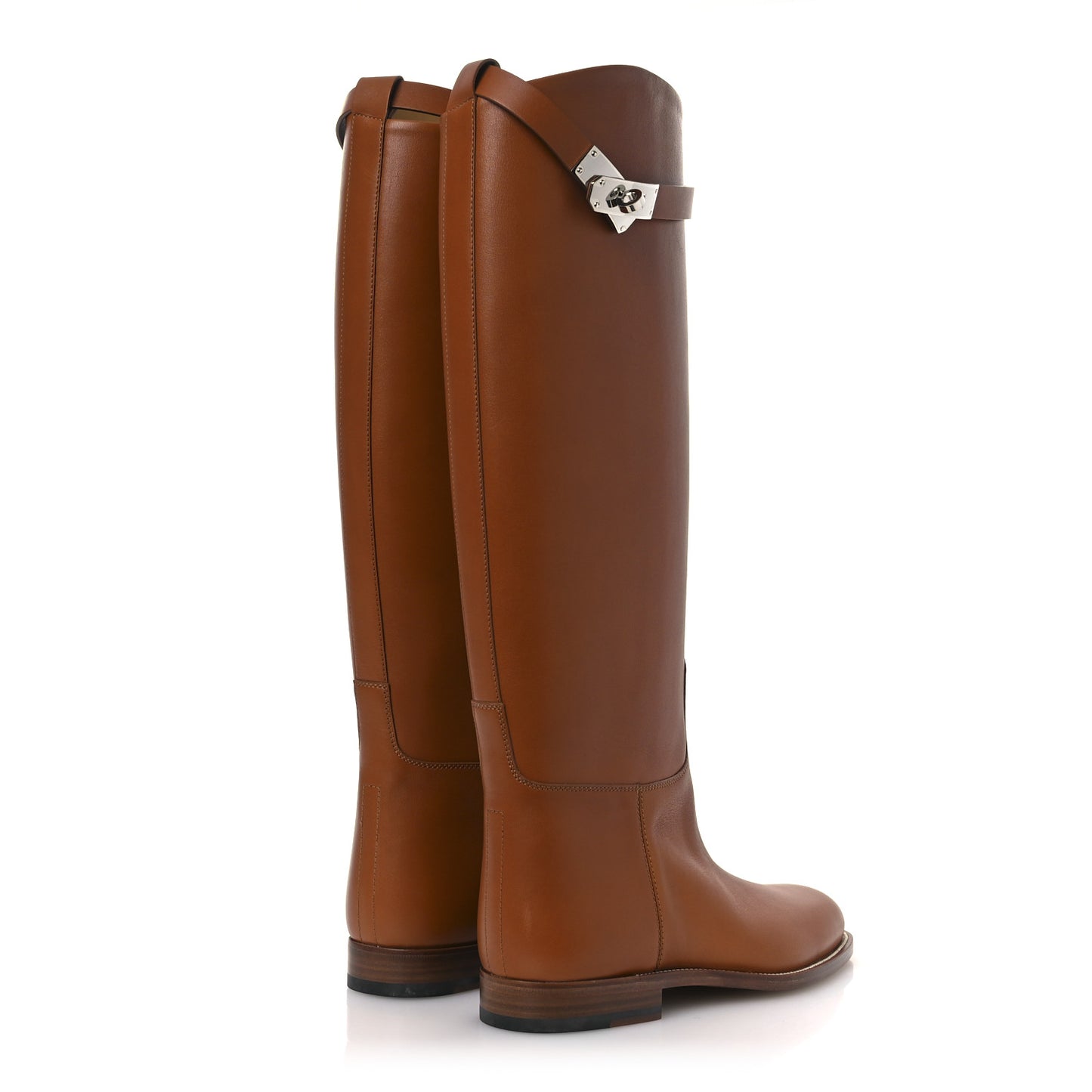 Heritage Calfskin Kelly Jumping Boots 37 Naturel