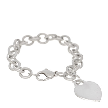Tiffany Sterling Silver Heart Tag Charm Bracelet 1 of 3
