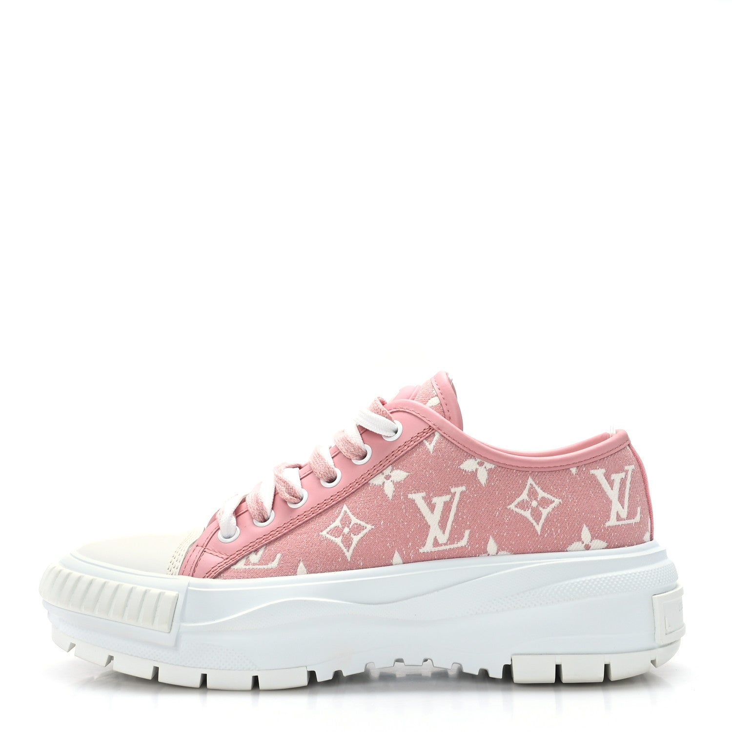 Louis Vuitton Denim Monogram Squad Sneakers 37 Pink 1 of 8