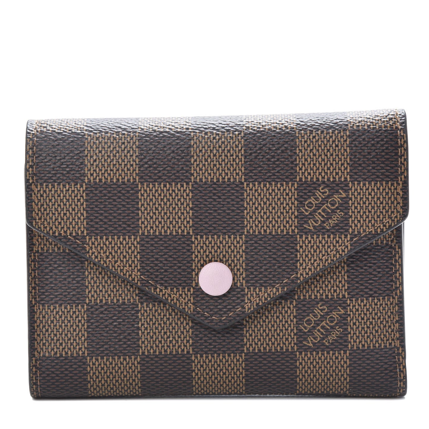 Damier Ebene Victorine Wallet Rose Ballerine