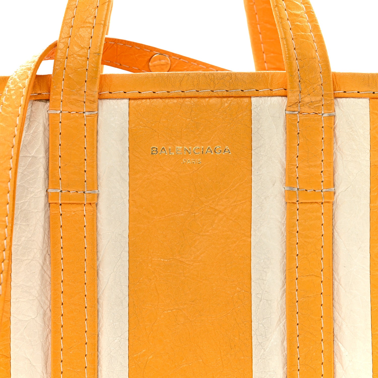 Balenciaga Veau Arena Multicolore XS Bazar Shopper Tote Jaune Miel White 8 of 18