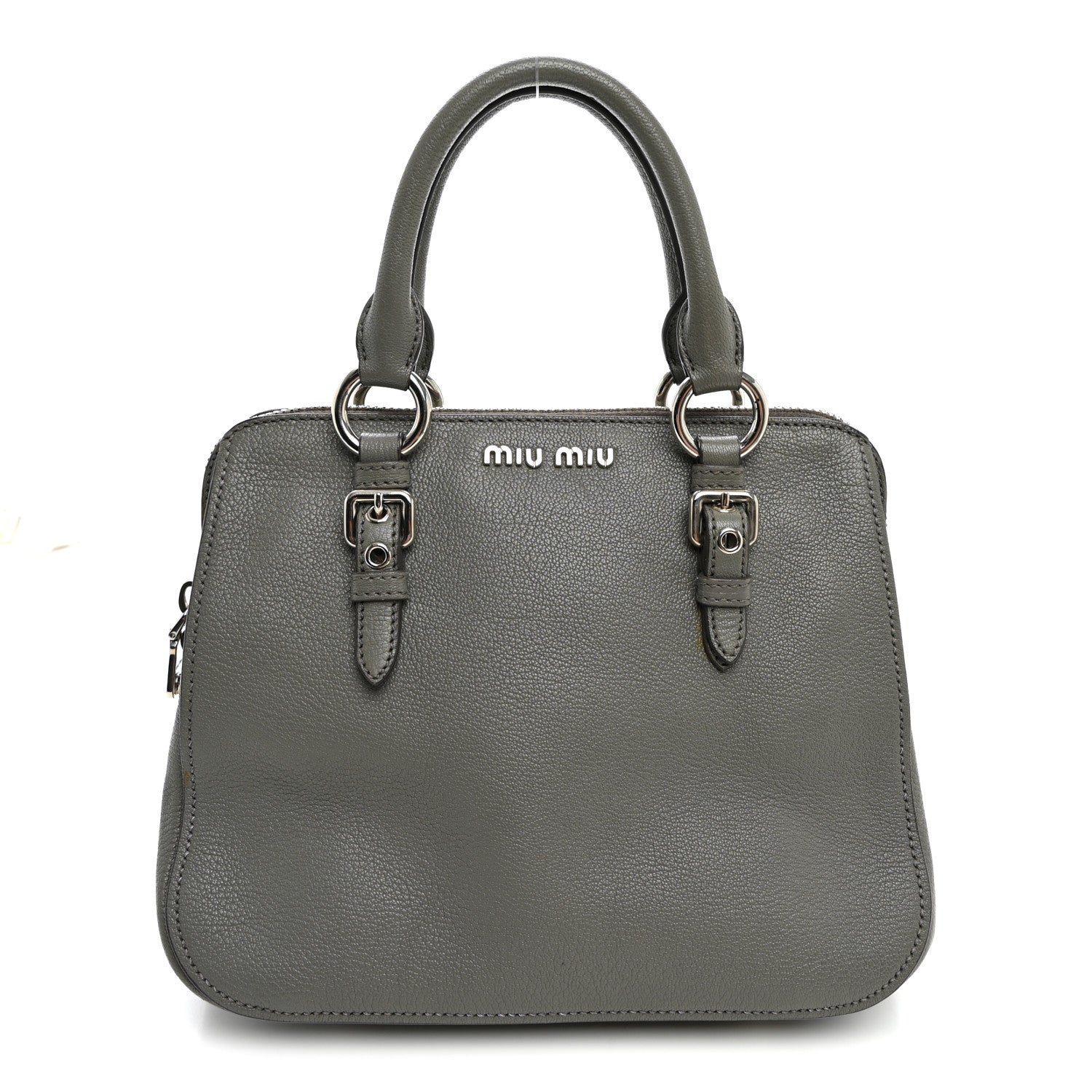Miu Miu Goatskin Madras Bauletto Pomice 1 of 13