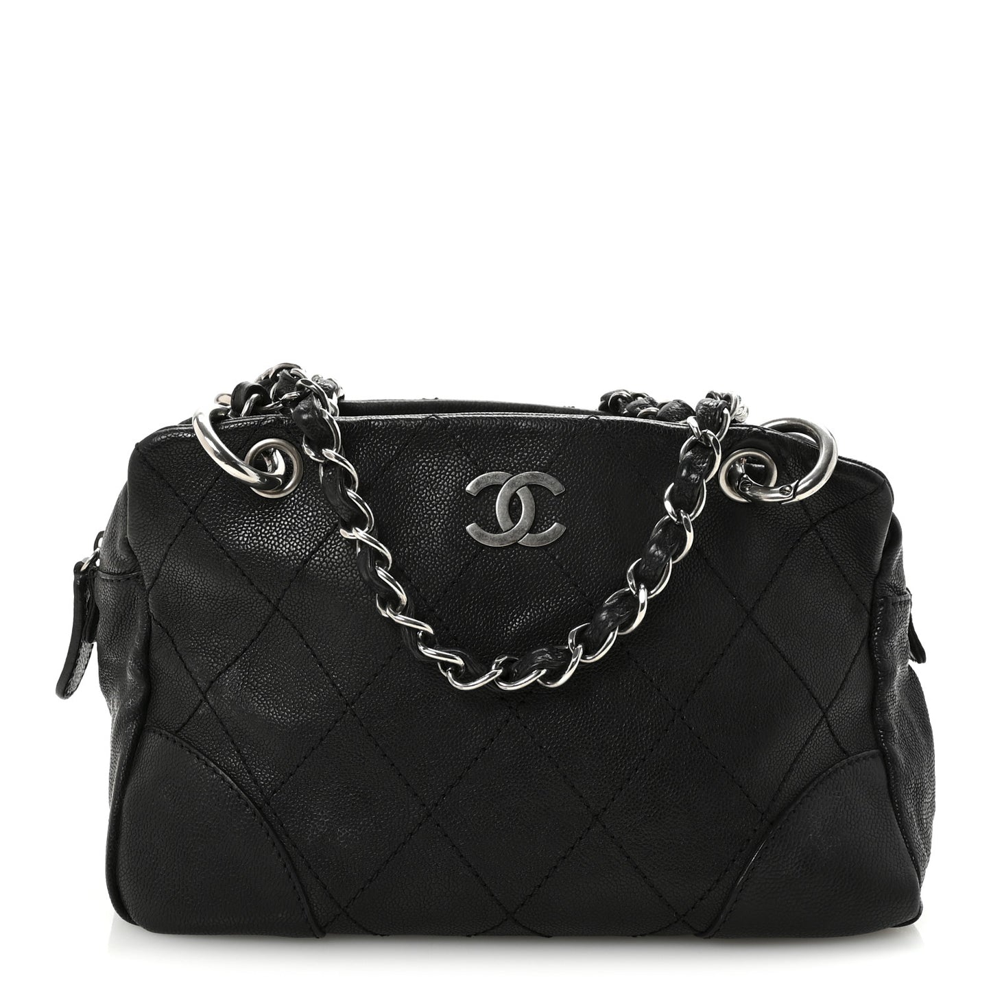 Distressed Caviar Outdoor Ligne Tote Black